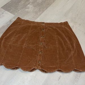 Corduroy button down Skirt